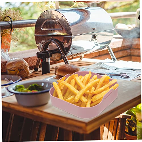 HOMSFOU Luftfritteuse Pad Runde Backform Fritteuse Für Zu Hause Antihaftbeschichtete Backform Halter Für Luftfrittierte Lebensmittel Luftfritteuse – Bild 4