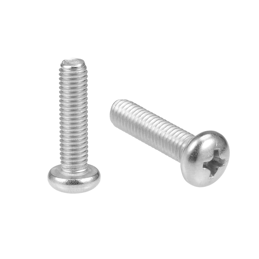 sourcing map M5x20mm Machine Screws Pan Phillips Cross Head Screw 304 Stainless Steel Fasteners Bolts 20Pcs — image 1