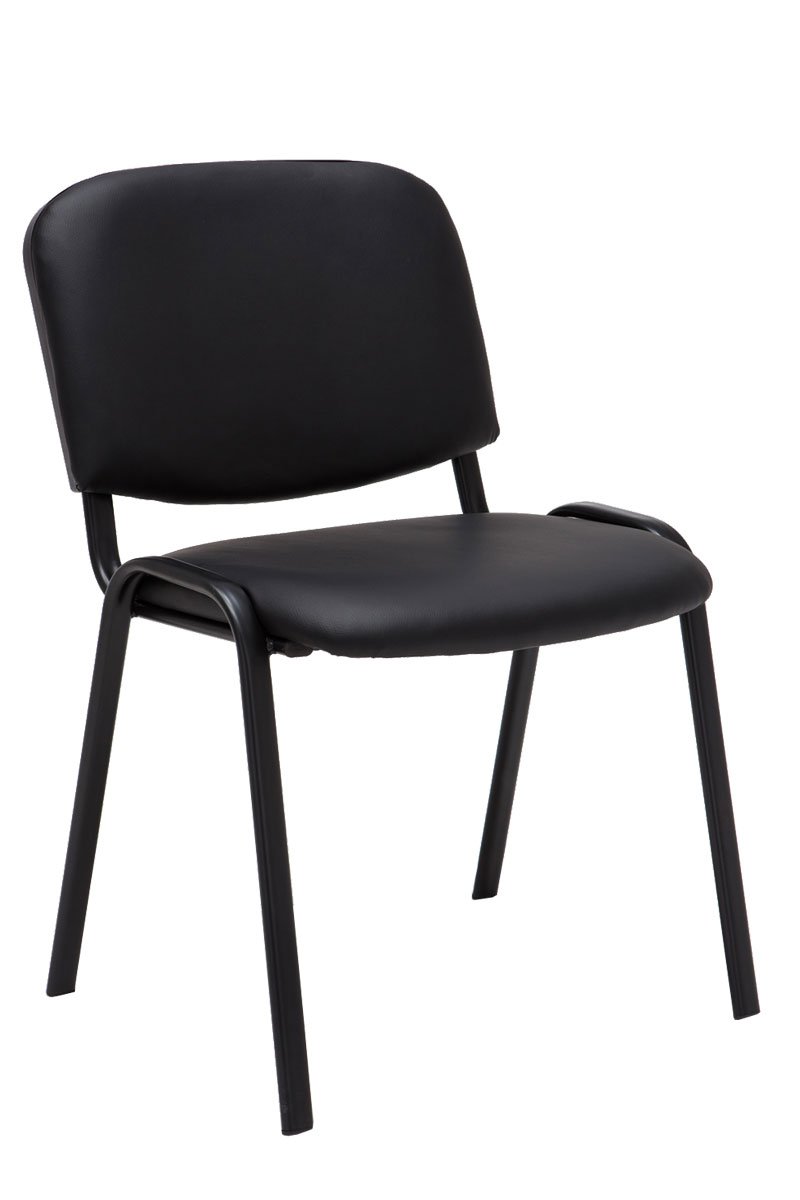 Ken Set 4 Sedie Ufficio Visitatore Imbottite In Similpelle Nero