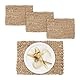 Relaxdays Tischset, 4er Set, geflochtenes Design, Wasserhyazinthe, Platzset, HxBxT: 1,5 x 42 x 30 cm, eckig, Deko, Natur