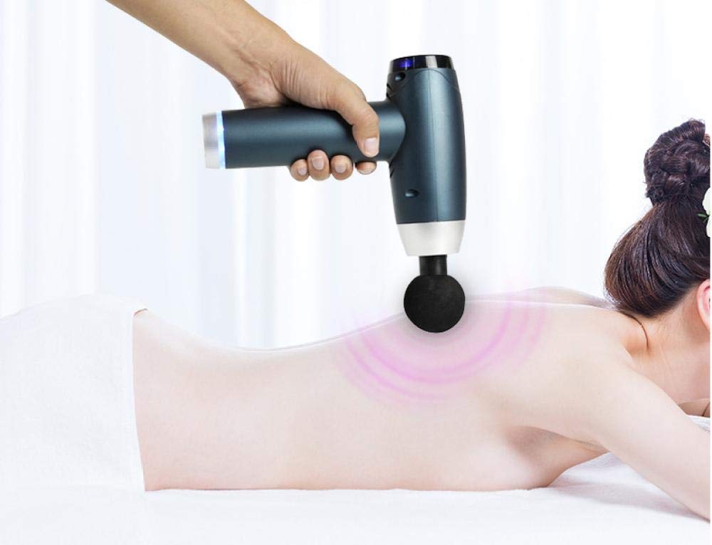 Pistola massaggiante per Atleti, Sollievo dal Dolore e Relax, Pistola per Massaggio fasciale USB per Fitness, Pistola per Massaggio Muscolare Profondo - Rossa, Motore brushless
