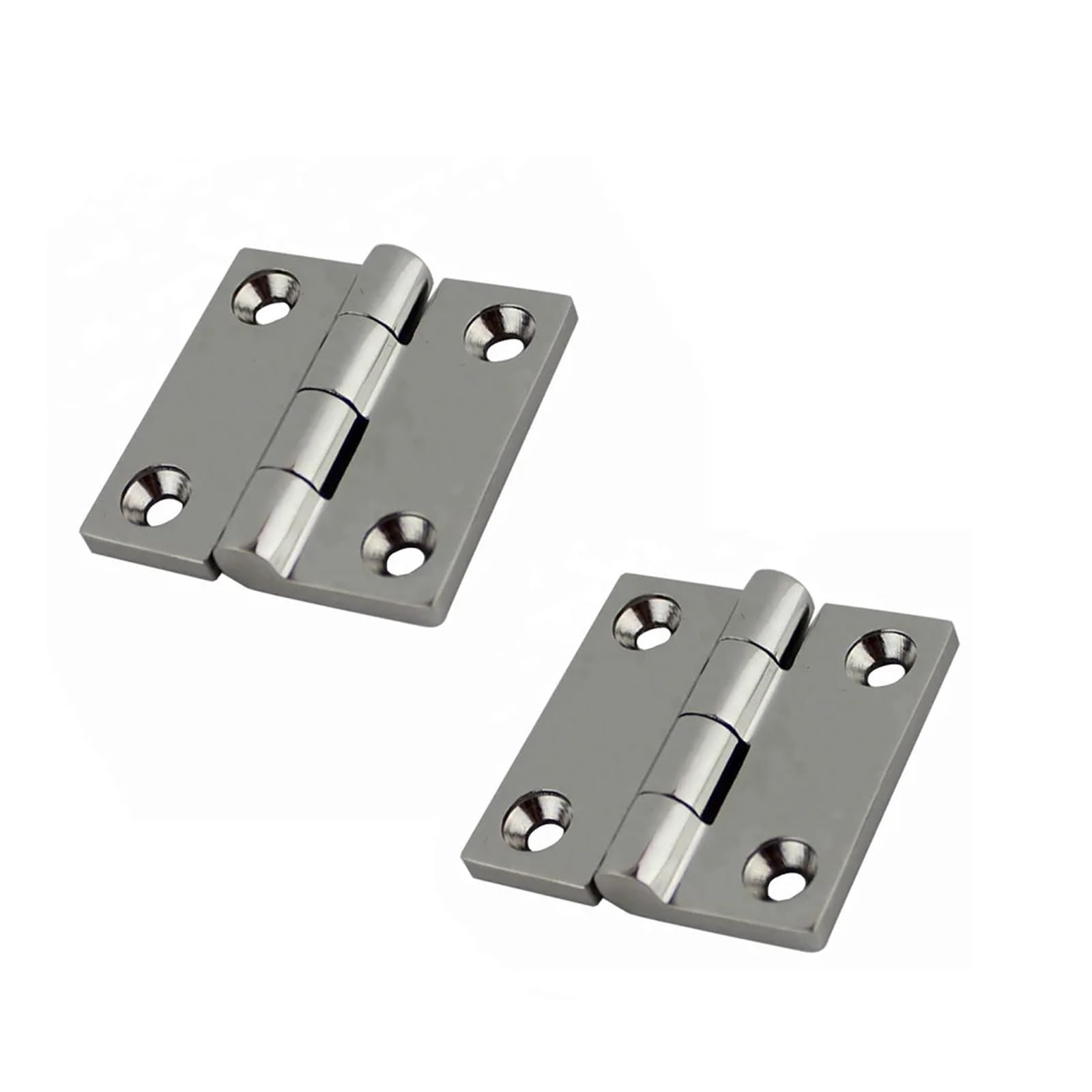 2PCS Hinge with 4 Holes 316 Stainless Steel Butt 38mm 50mm Mirror Polish Heavy Duty Marine Boat Hardware Hinges(38mm)