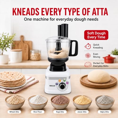 Image of INALSA Mixer Grinder + food Processor|900W|7 Yr Warranty On Motor|Triton FP