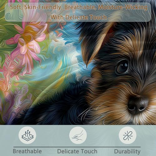 Couette chiot et vagues de plage pour chambre d'amis lit double