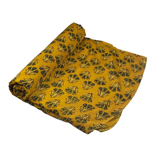 Image of Ethnics of Kutch Women's Ajrakh Modal Silk Natural Dye Hand Block Print Unstitched Kurta Fabric (For Lenght - Refer Bullet Point Below)
