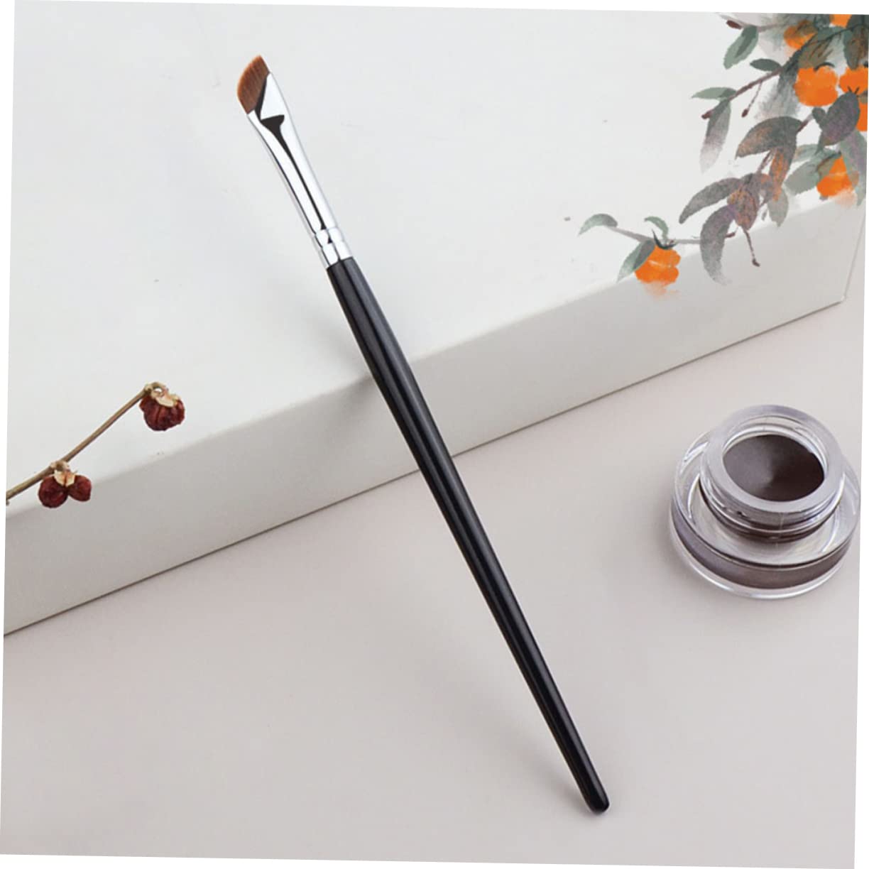Beavorty Set Di 5 Pennelli Per Il Trucco Ergonomici Pennello Per Eyeliner Angolato Per Principianti 2 Pezzi * 5
