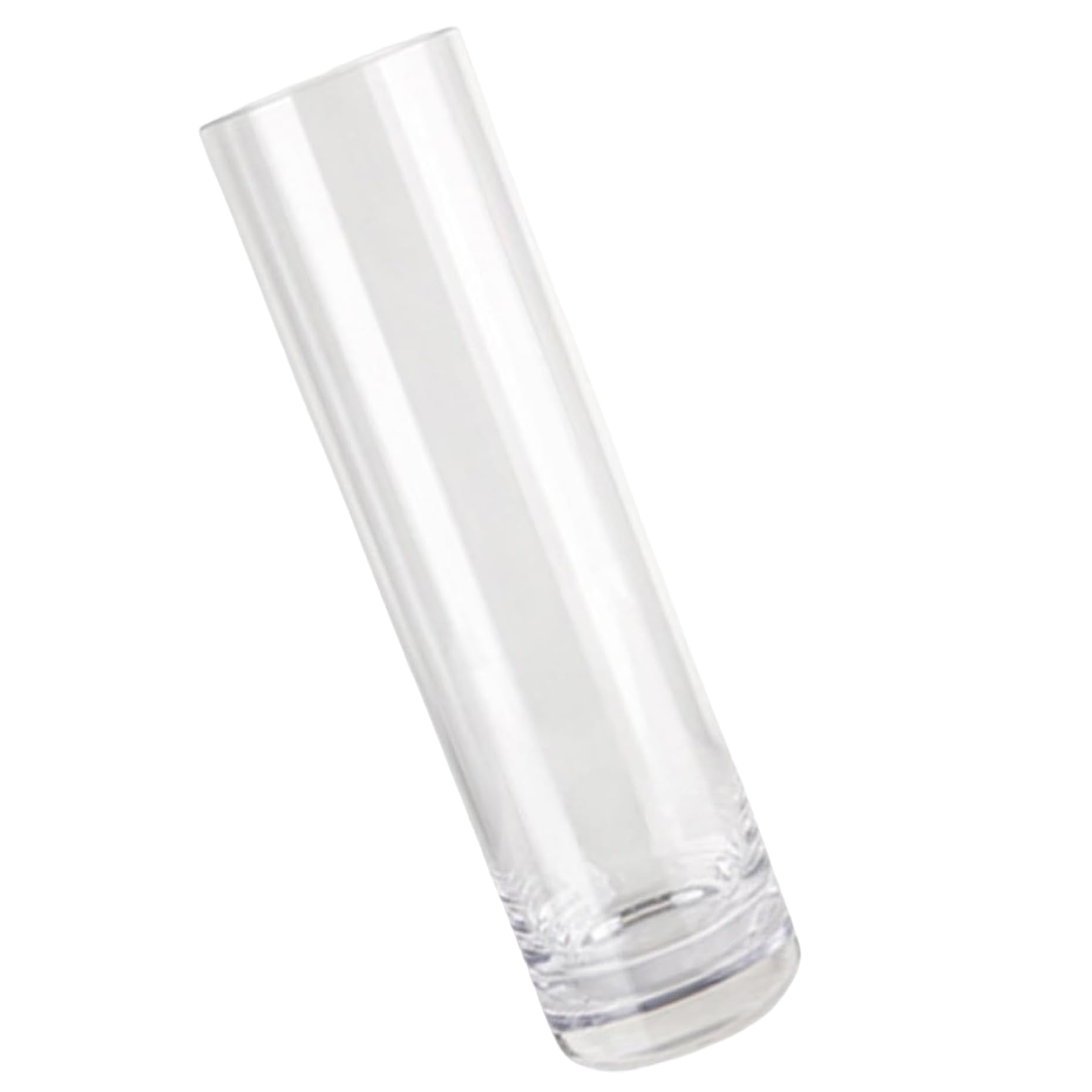 Jarrón alto de acrílico transparente de 40 cm cilíndrico e irrompible para arreglos florales