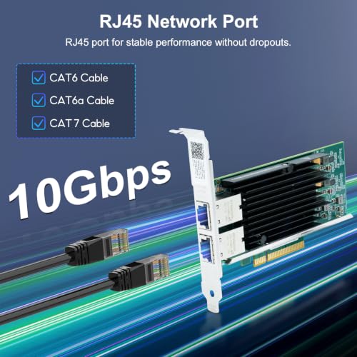 SODOLA 10Gb Dual RJ45 Port Network Card con Controlador X540 miniatura 6