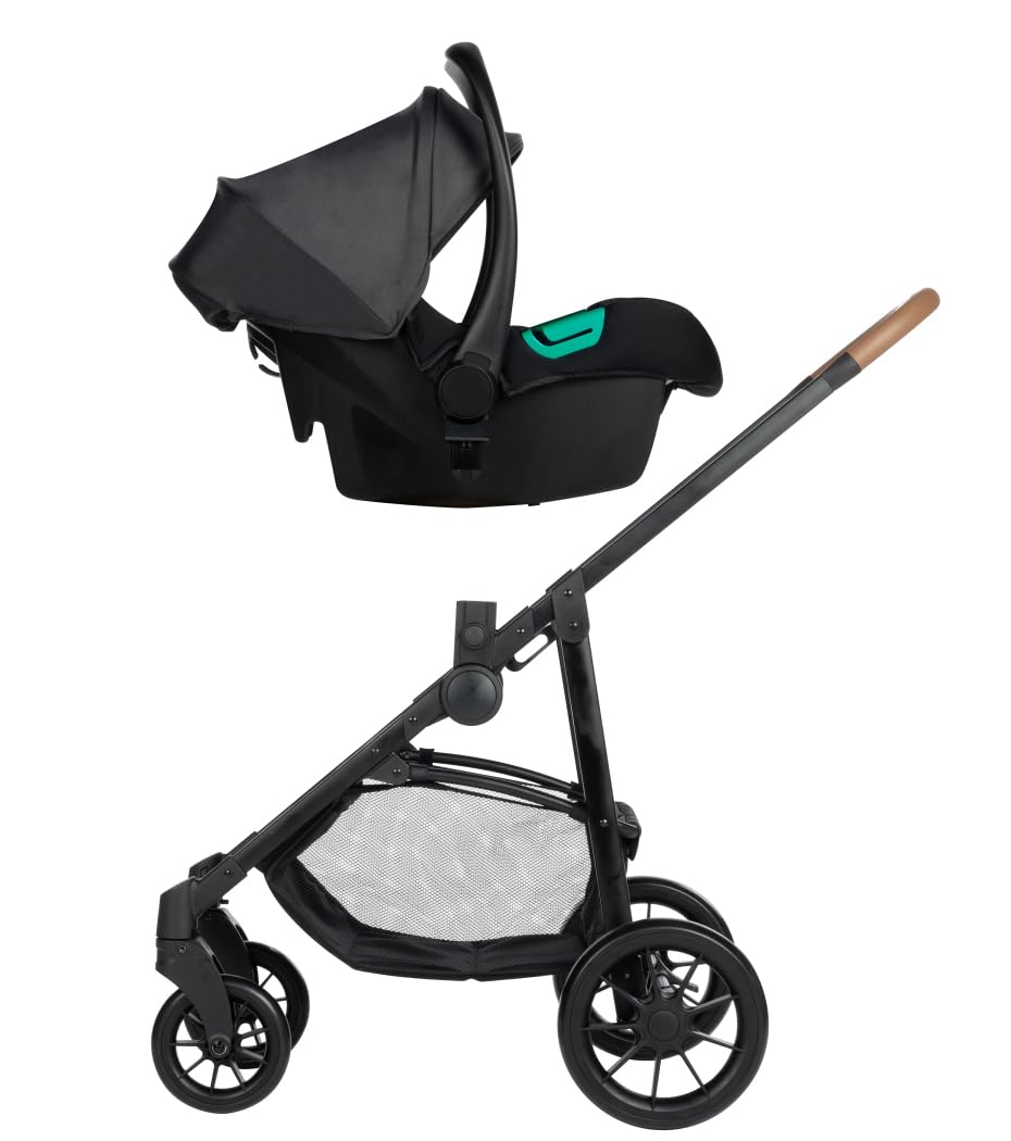 Bebeconfort Haze Trio, Rozwiązanie mobilności 3 w 1, 0-4 lata, maks. 22 kg, siedzisko 2 w 1, odwracalny i lekki wózek dziecięcy i-Size, kompaktowe składanie, pojemny kosz, Mineral Graphite