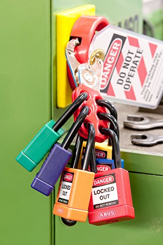 Image of ABUS Purple Lockout Tagout Premium Solid Body Safety Padlock - OSHA Compliant Loto Lock Insulated Against Electric Shock, Keyed Different, 1 Key Per Lock