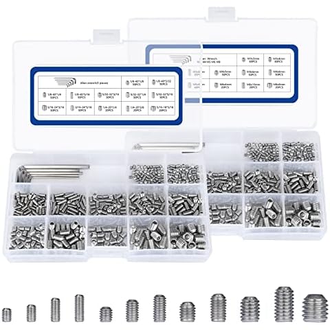 JROUTH 1000pcs Set Screw Assortment Kit Cover