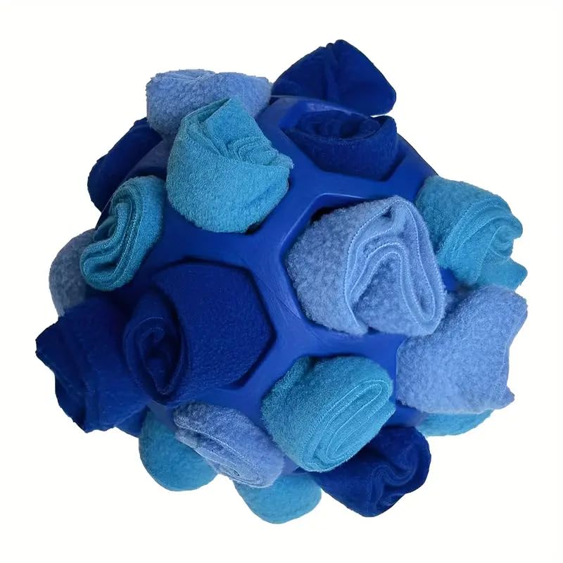 Boule à priser pour chiens jouet puzzle bleu interactif pour animaux