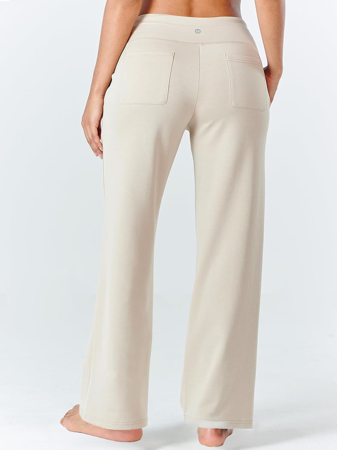 ALLZERO Women's Wide Leg Yoga Pants with 4 Pockets High Waisted Casual Pants Soft Workout Lounge Pants 28'' - Image 2