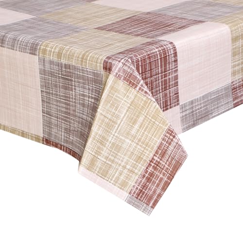 Image of Dakshya Industirs PVC Waterproof Table Cover 36x54 Inch Floral Printed Center Table Cover Washable Plastic Table Sheet Oilproof Dining Table Cover for Coffee Table Living Room Home (Silver Leaf)