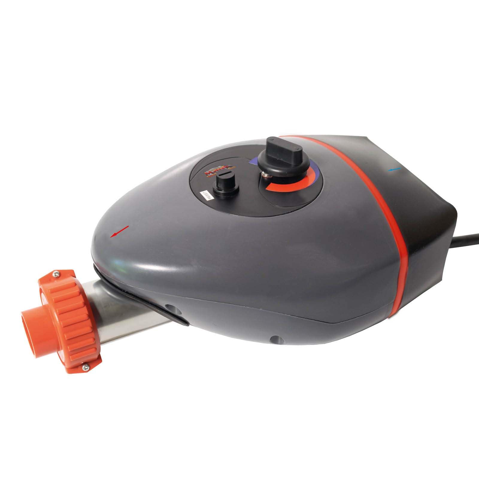 Mauk® Pool & Schwimmbad Heizer Heat Drop® elektrische Poolheizung bis 40 °C - 6-8 °C/Std | 3000 Watt + Fehlerstromschutzschalter & Thermostat | Poolheizer Komplettset