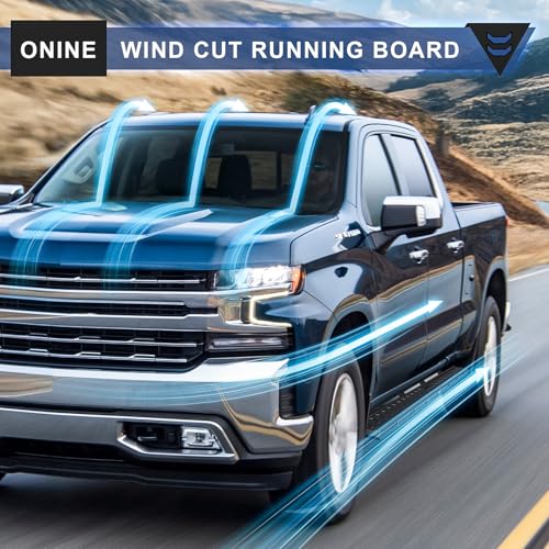 Estribos Running Boards Texturizados ONINE 7" para Chevy Silverado y GMC Sierra miniatura 6