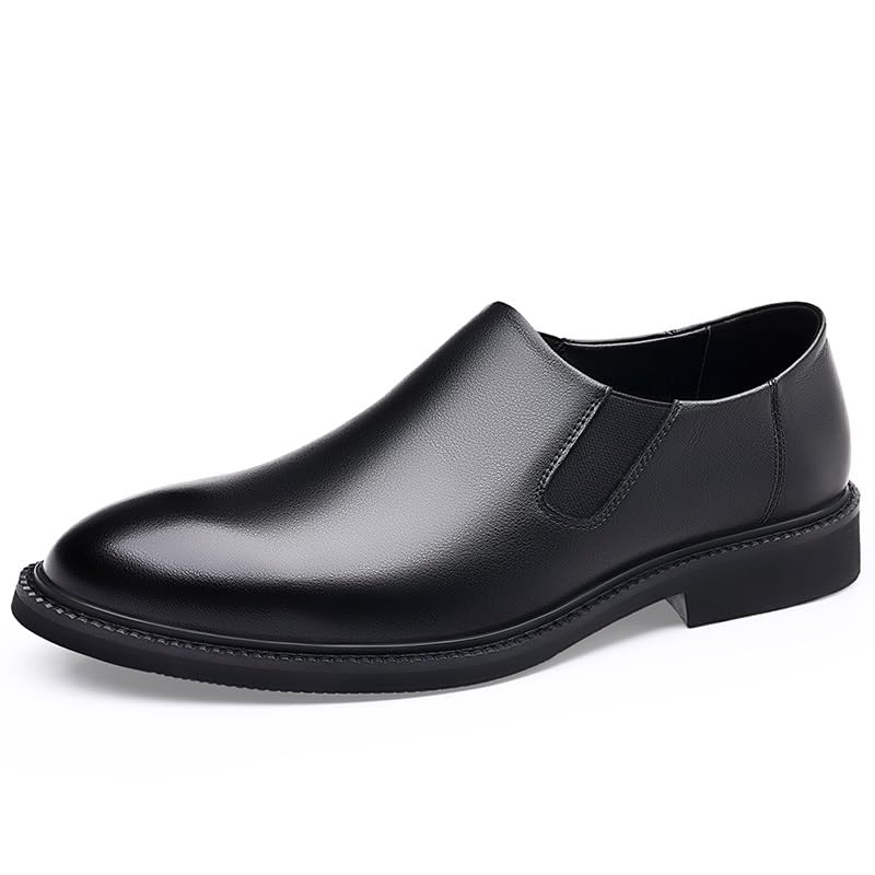 Dress Shoes for Men Slip On Low Top Anti-Slip Rubber Sole Working(7,Black)2