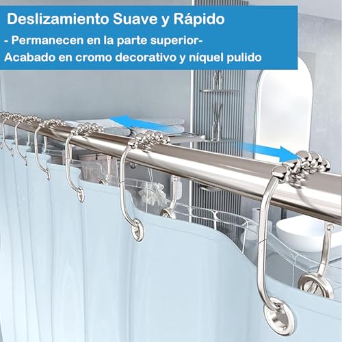 La Mejor Lista de Cortinas, ganchos y revestimientos de ducha más recomendados. 27 Imagen adicional