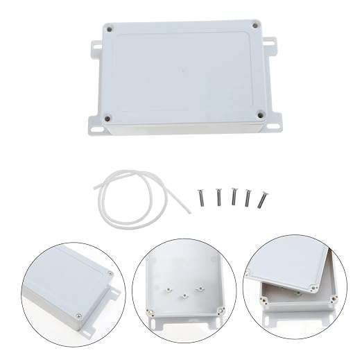 Caja de conexión eléctrica exterior de plástico WOONEKY con orejas fijas, carcasa eléctrica duradera para protección de cables contra agua, polvo y suciedad, color blanco miniatura 7
