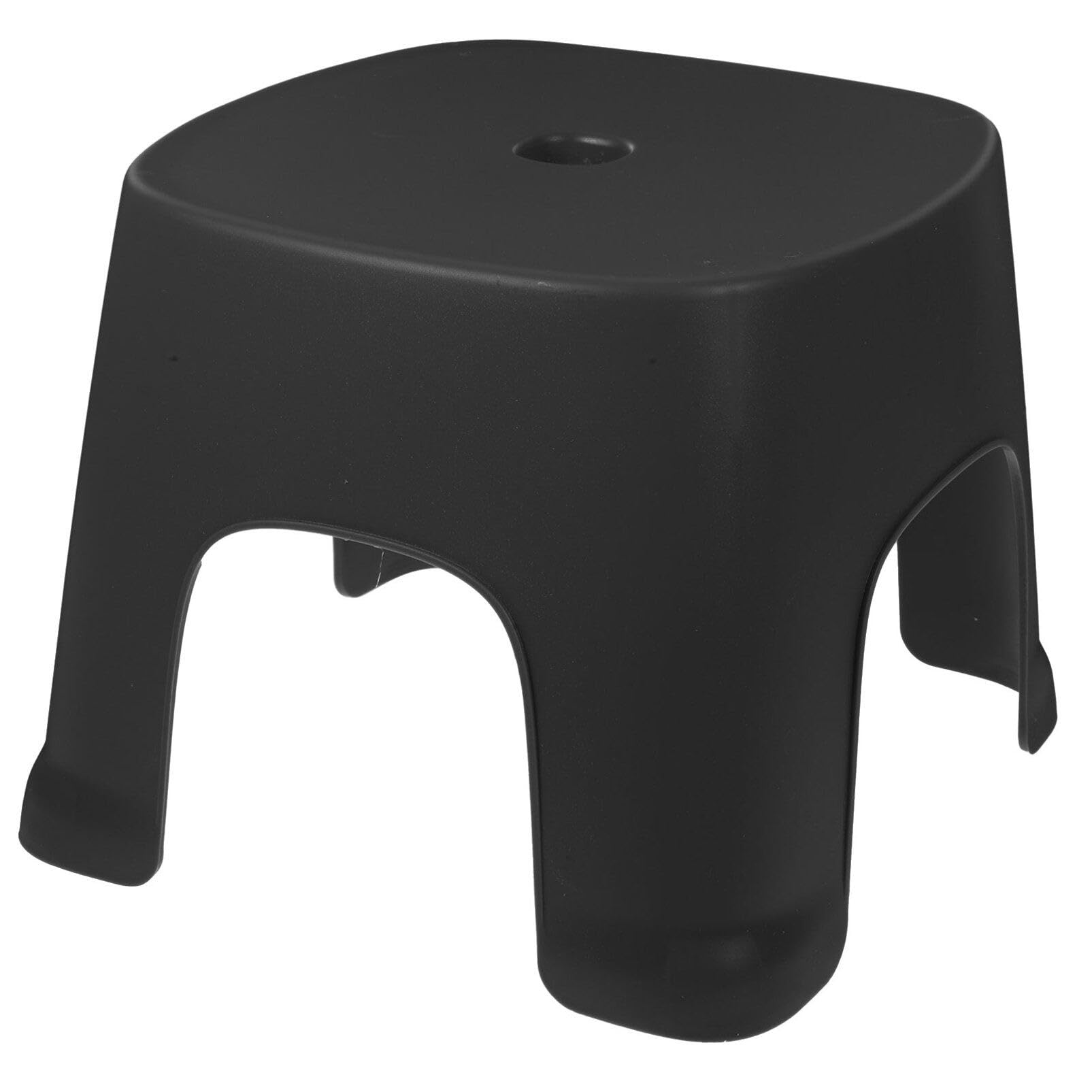 Sgabello da Bagno in Pvc Nero Stabile e Solido per Piedi Supporto per Posizione Naturale Squat, per Uso Quotidiano in Bagno e Casa