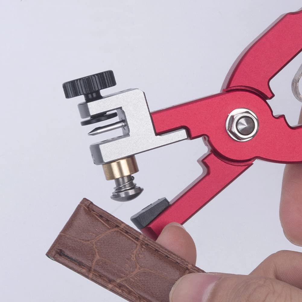 Pince Coupante pour Bracelet de Montre en Cuir pour Sangles pour Fixer les Loquets Barre à Ressort Pince à Main Rouge Droite