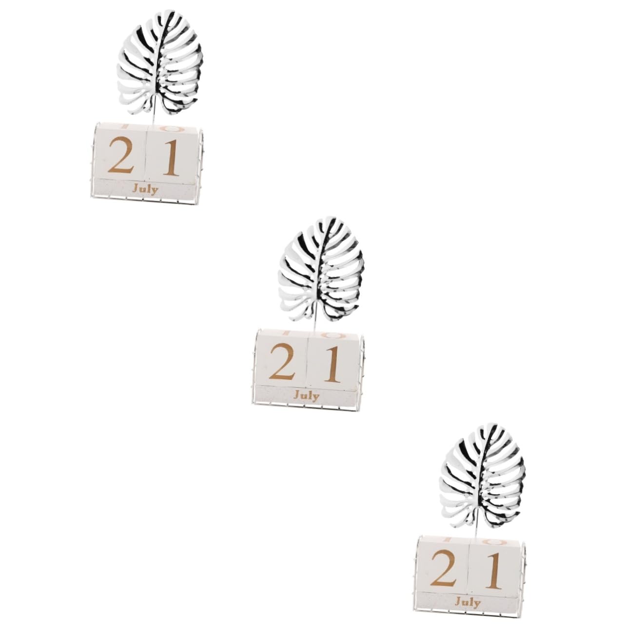 Tofficu 3piezas Calendario Perpetuo De Madera Creativo Para Escritorio Calendario De Bloques De Madera Para Decoración De Oficina y Hogar Original Para Adultos