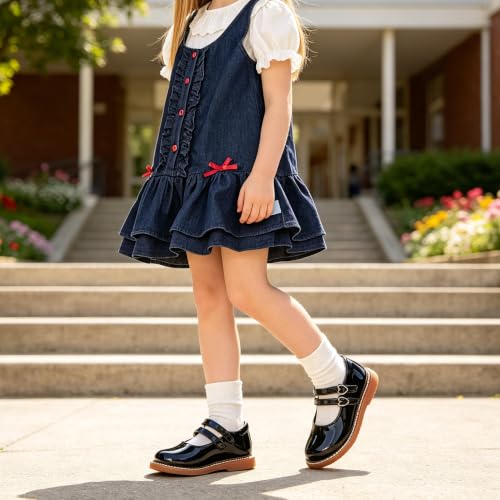Image of GINFIVE Toddler Girls Mary Jane School Oxford Dress Flat Shoes for Wedding