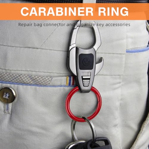 Image of SANNIDHI Spring O Rings Round Spring Snap Keyring Metal Carabiner Clips for Keychain,Handbag,Purse, Dog