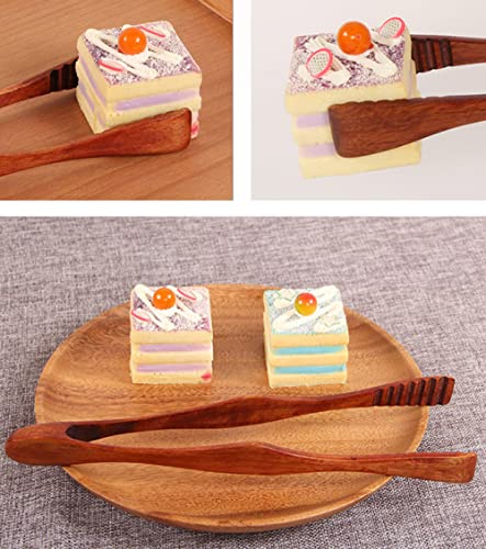 Set di pinze da cucina in legno, utensili multifunzionali per barbecue, cottura e servizio