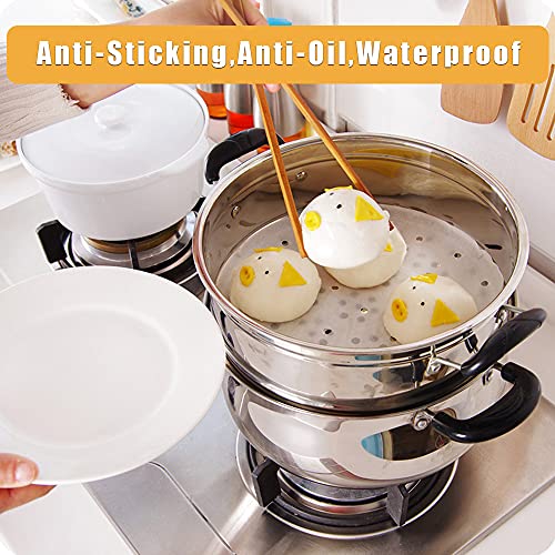 Changle 500 Pcs Air Fryer Parchment Paper,8.5 Inches Bamboo Steamer Liners, Premium Perforated Parchment Steaming Papers, Non-Stick Steamer Mat, For Air Fryer, Steaming Basket, Pans, Dumplings. #TOP4