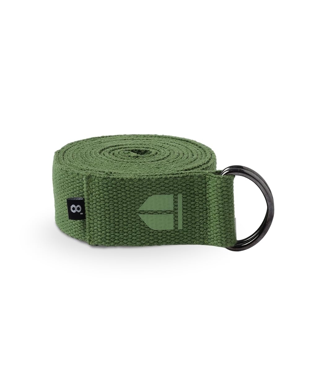 TEGO Prana Yoga Strap | 100% Cotton Stretch Strap with Zinc Buckle | Flexibility & Pose Support | Vegan-Friendly | 8 ft / 10 ft Yoga Belt-image-26
