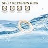 uxcell 20pcs Split Keychain Rings, 15mm Round Flat Keyrings Stainless Steel Open Key Chain Ring Dog Tag Rings for DIY Keychain Craft Lanyard, 1.5mm Thick, Rose Gold #3