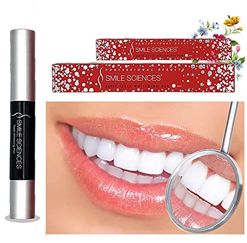 Image of Smile Sciences Jumbo Sized Teeth Whitening Pen for Whiter Smile, Professional Results at Home, Portable, Easy to Use, FDA Registered (Peppermint Flavor)
