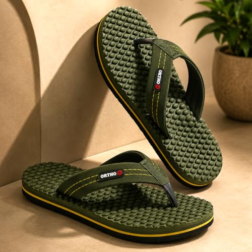 Image of ORTHO JOY House Slipper for Women's Care | Orthopaedic | Diabetic | Acupressure | Comfortable | MCR | Flip Flop Ladies and Girl's Home for Daily Use