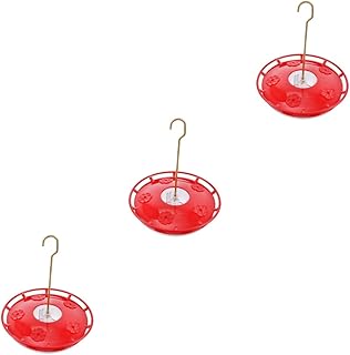DOITOOL 3pcs Hummingbird Feeder Plastic Food Containers Small Bird Feeder Mini Plastic Containers Window Bird Feeder Humming Bird Hand Garden Hanging Plastic Hummingbird Feeder Decorate