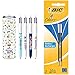 BIC 4 Colours Stifte Set: 8 Kugelschreiber in verschiedenem Design, Ideal als Geschenk, Message Box & Kugelschreibermine 4 Colours (dokumentenecht, 1,0 mm, Blister à 2 Stück) blau