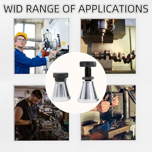 Image of Adjustable Screw Jack Post,Size Range 2.63 inch-3.93 inch,5 Tons Capacity (2PCS) | Adjust from 2.63 inch to 3.93 inch for precise leveling. 54# steel for heavy-duty milling, drilling, and die processing machines.