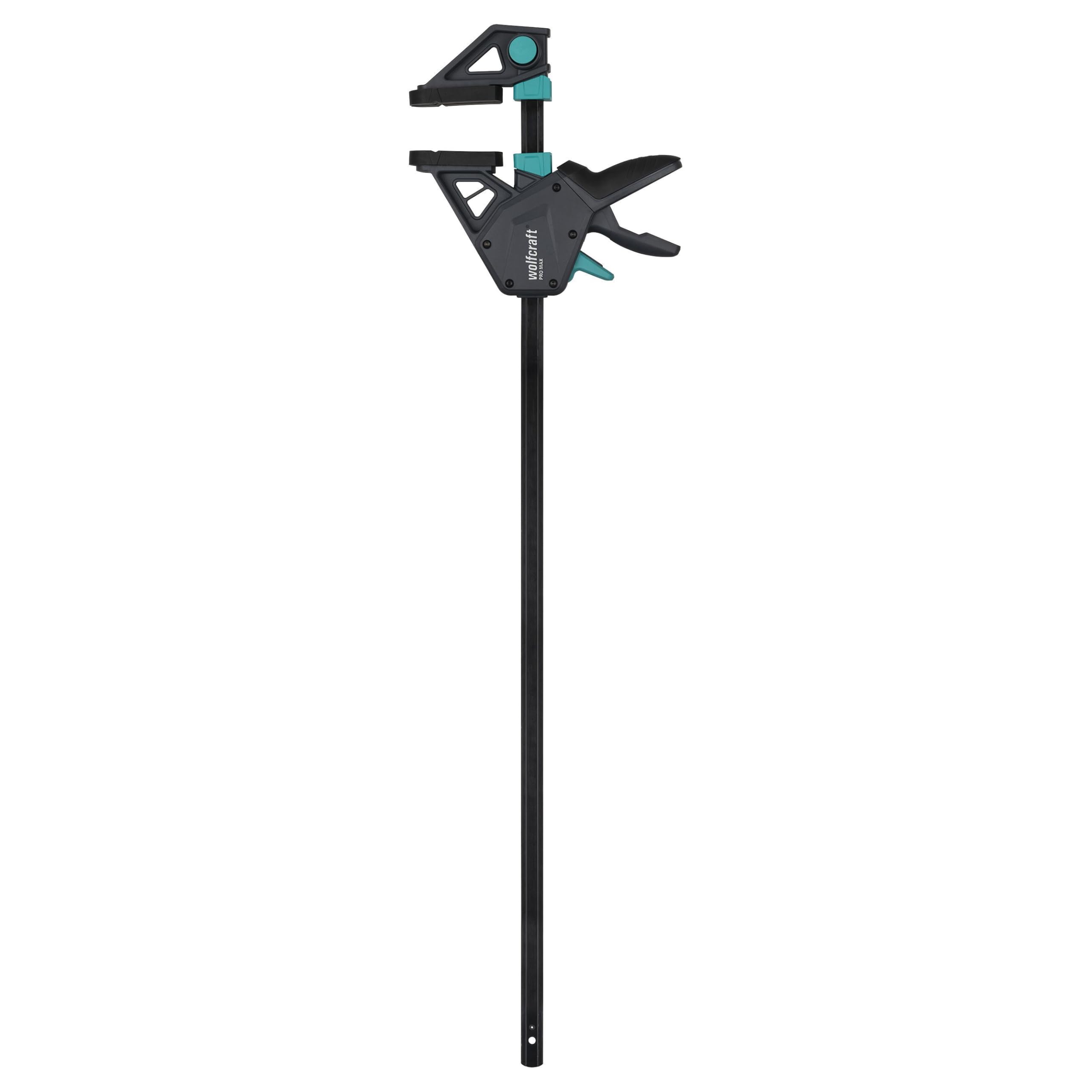 wolfcraft Einhandzwinge PRO MAX - 700 mm Spannweite - kontrolliertes Spannen und Öffnen mit einer Hand - 3073000