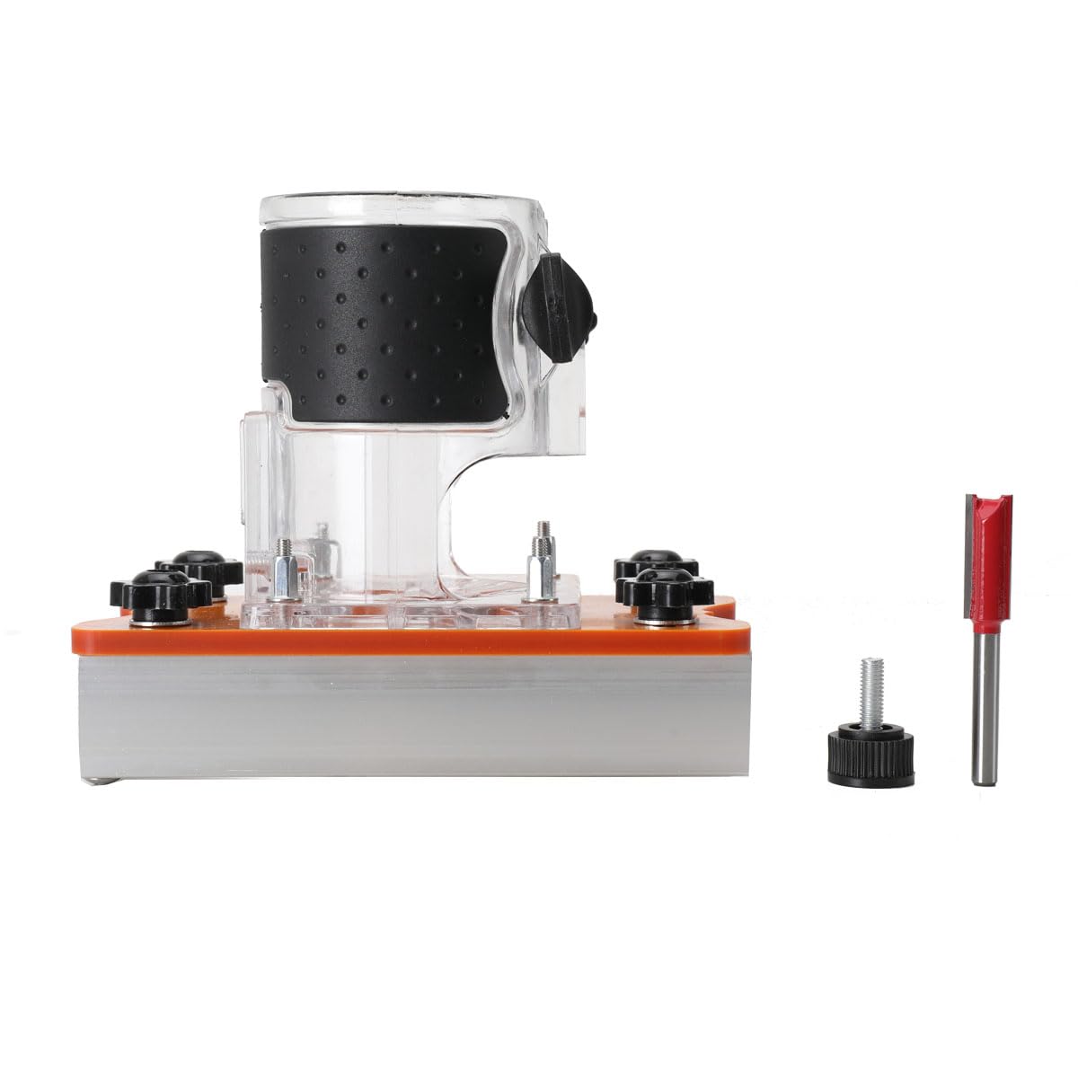 YILIKISS 2 in 1 Wood Router Base, Compact Router Slotting Bracket, Wood Palm Router Tool for Carbinet Closet Furniture, Slotted Base and Fastening Bracket for 65mm Trimming Machine