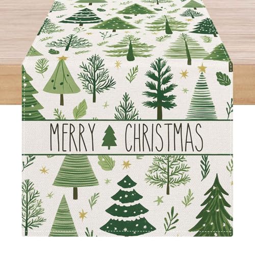 ViaElayu Runner Centrotavola Natalizio Con Motivo ad Albero di...