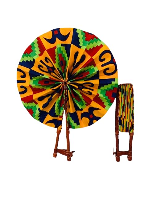 Motherland Fans: African Ankara Print Folding Hand Fan