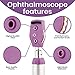 Zyrev Otoscope Oph Multi-Function Set - Otoscope/Opthalmoscope for Ear & Eye Examination - with Portable Carry Case, Sight Chart, Replacement Tips (Purple)