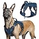 rabbitgoo Hundegeschirr Grosse Hunde, Anti Zug Geschirr Hund Verstellbar mit Griffe Verbreitert, Robust und Verschleißfest, Taktisches Hundegeschirr mit Metallschnallen zum Wandern(L, Blau)