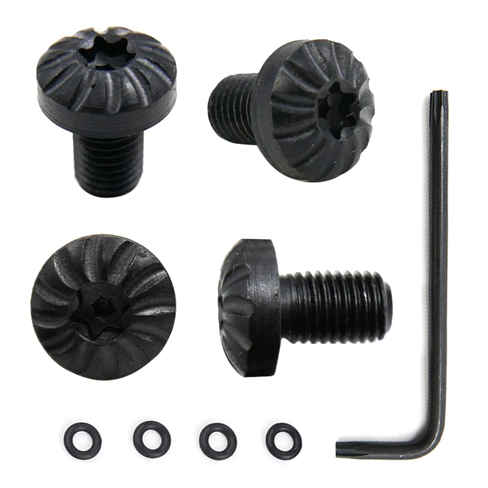 'cool hand Gear Customized Screws for 1911 Grips Full Size Compact Standard Version, 4 Stainless Steel Screws, Included O Rings, T10 Torx Key, Length 0.346'''