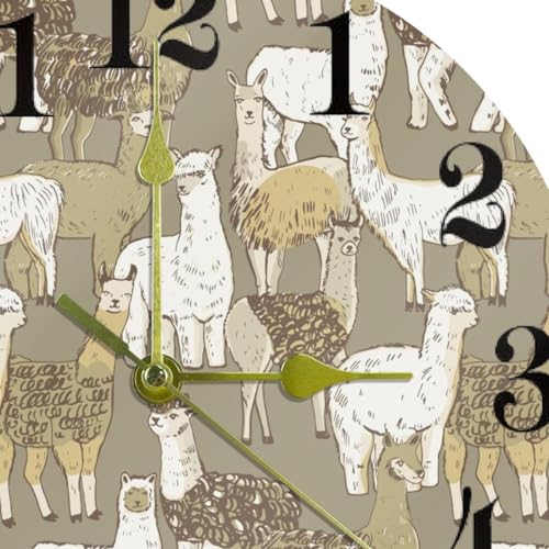 Horloge murale lama silencieuse à quartz anti-tic-tac pour un sommeil paisible - 7