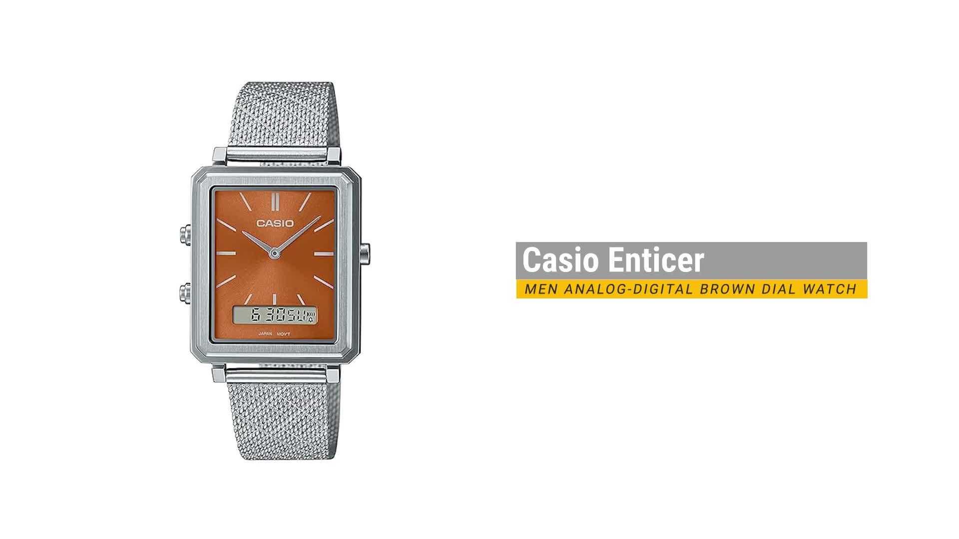 Casio Enticer Men Analog-Digital Brown Dial Men MTP-B205M-5EDF
