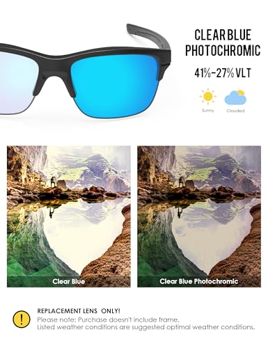 Image of BLAZERBUCK Anti-salt Polarized Replacement Lenses for Oakley Thinlink OO9316 Sunglass