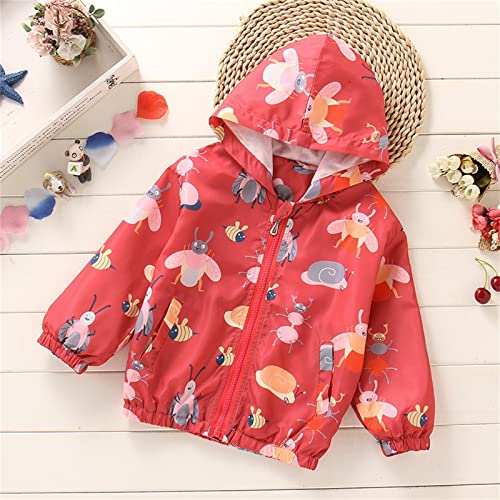 Kids Boys Girls Printing Windbreaker Autumn Windproof Hoodie Zip-up Jacket Clothes Keep Warm Jacket For2