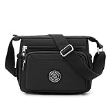 【MATERIAL】: This canvas shoulder crossbody bag made of water resistant canvas,strong buckles.We have used better raw materials and better reinforced sewing method. 【STORAGE】: Womens cross body bag's size:24x10x20cm. It has multi pocket, and it has en...