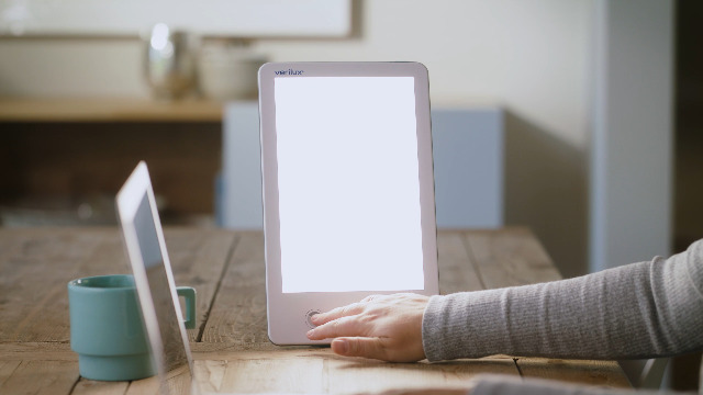 Verilux HappyLight Luxe - Light Therapy Lamp with 10,000 Lux, UV-Free, LED Bright White Light with Adjustable Brightness, Color, Countdown Timer, & Stand - Boost Mood, Sleep, Focus (White)